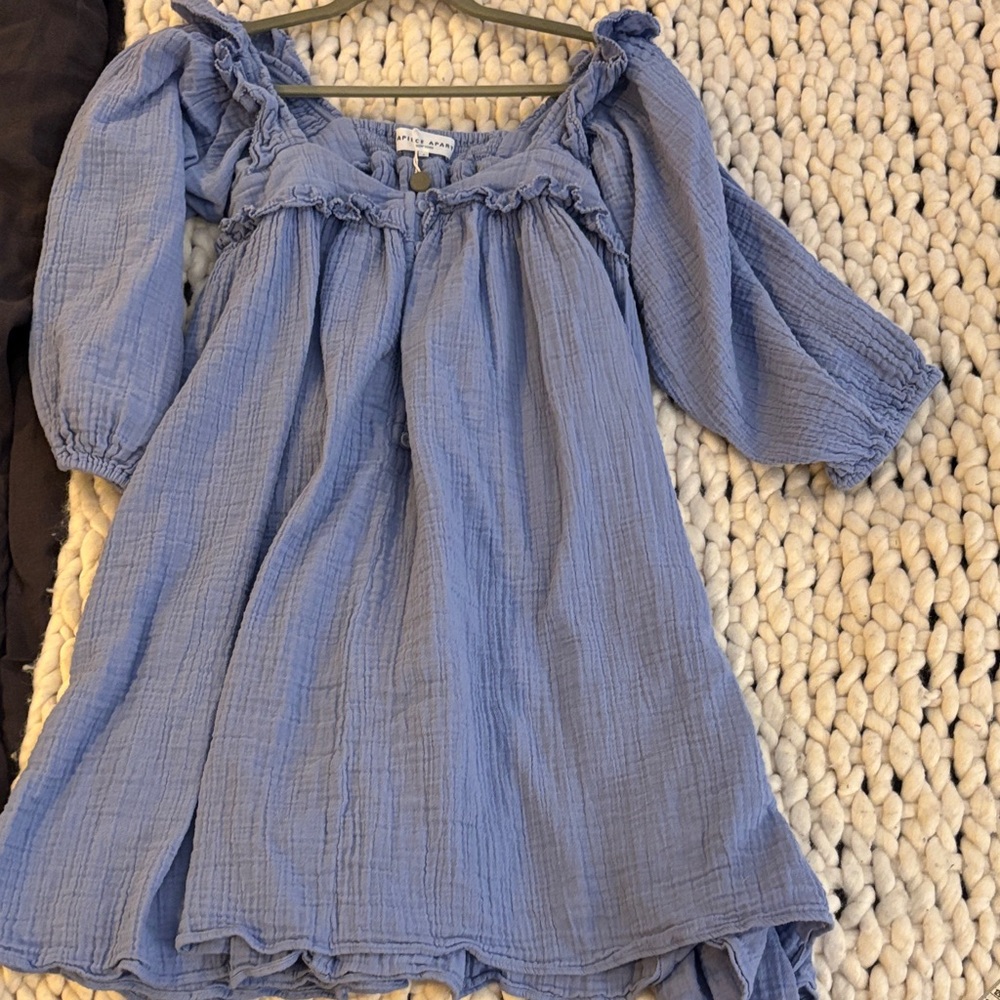 Apiece Apart Light Blue Ruffled Blouse - Picture 5 of 16